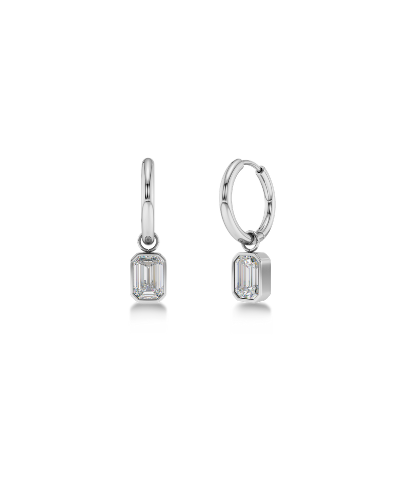 Gem Hoops Silver