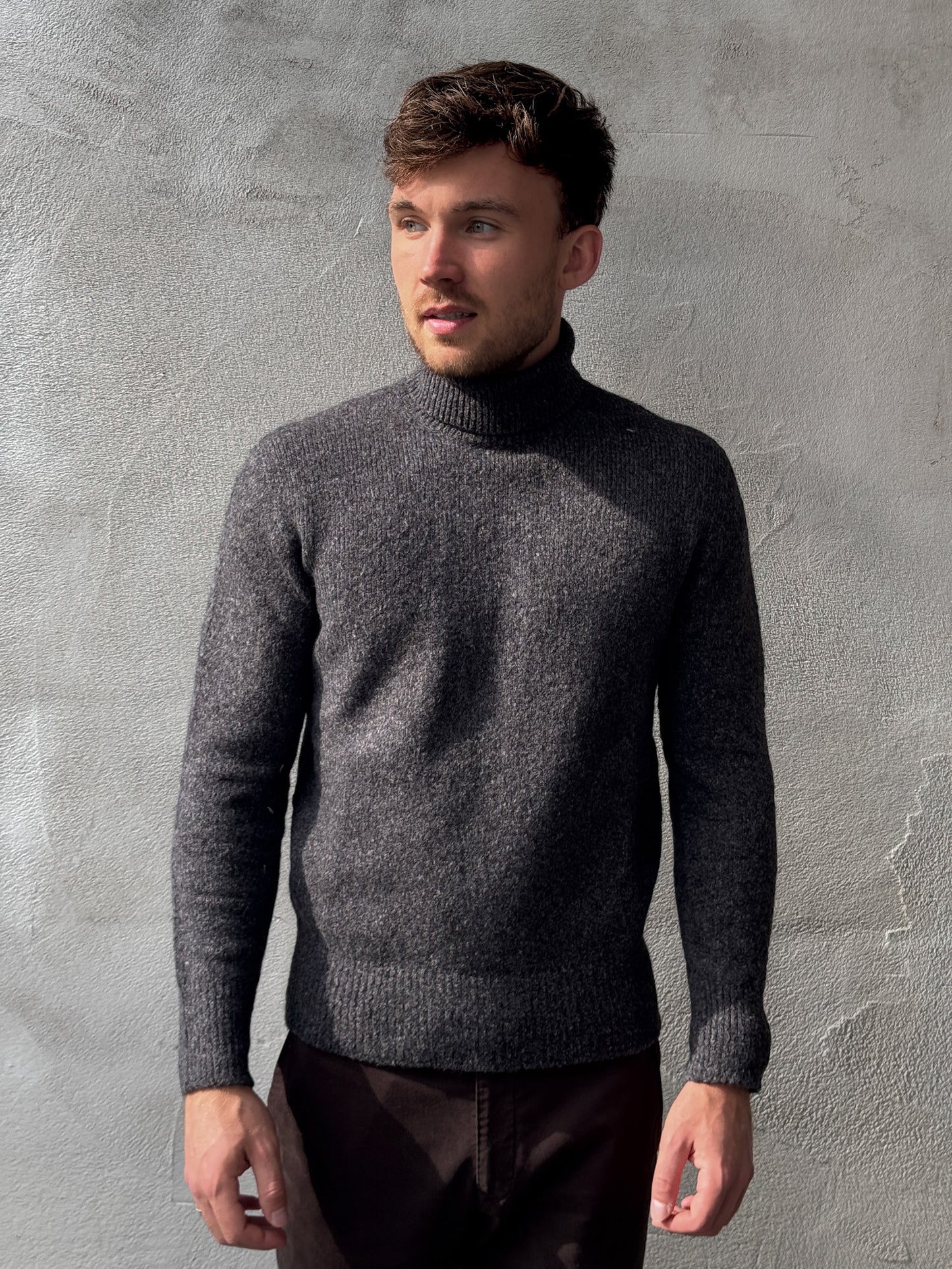 PHIL PETTER Nahtlos gestrickter Tweed-Pullover - 3D Technologie mit Alpaka und Merino