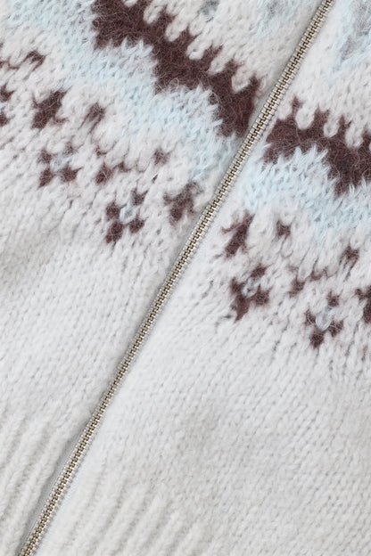 Cropped Zip Cardigan