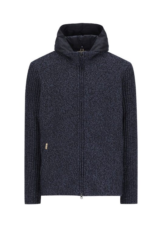 Strickjacke mit abnehmbarer Loden-Kapuze LUWALLACE