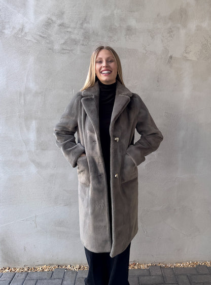 Fake Fur Wendemantel CAMO