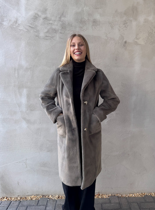 Fake Fur Wendemantel CAMO
