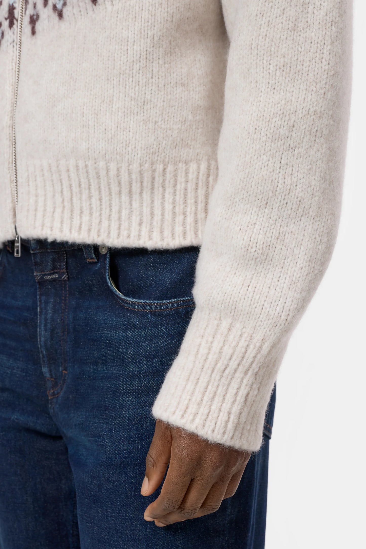 Cropped Zip Cardigan