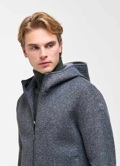 Jacke soft woolen hoodie jacket