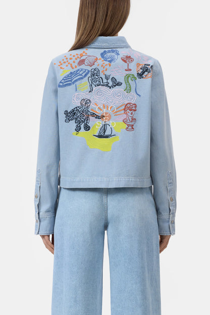 Jeansjacke Print