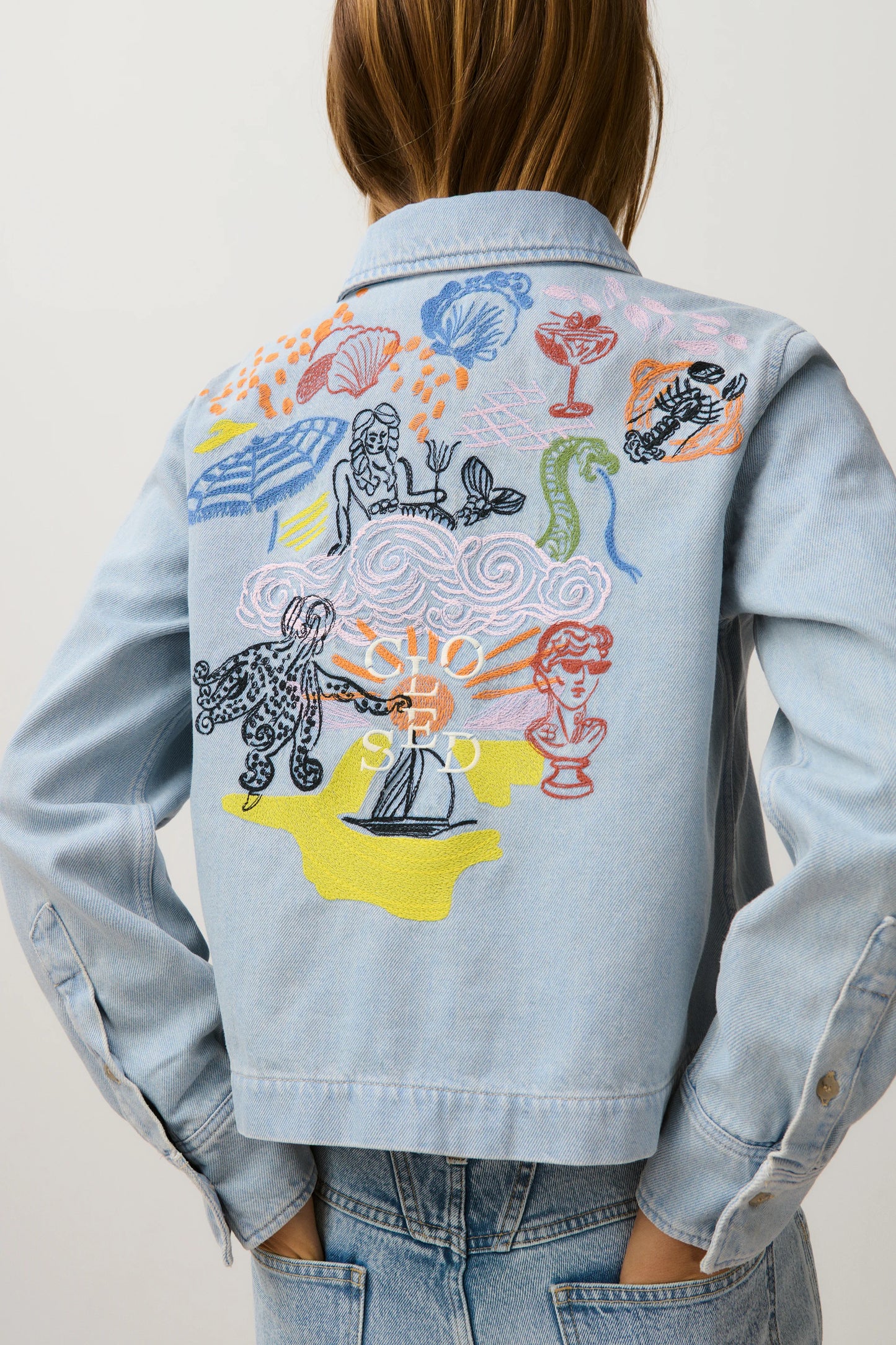 Jeansjacke Print