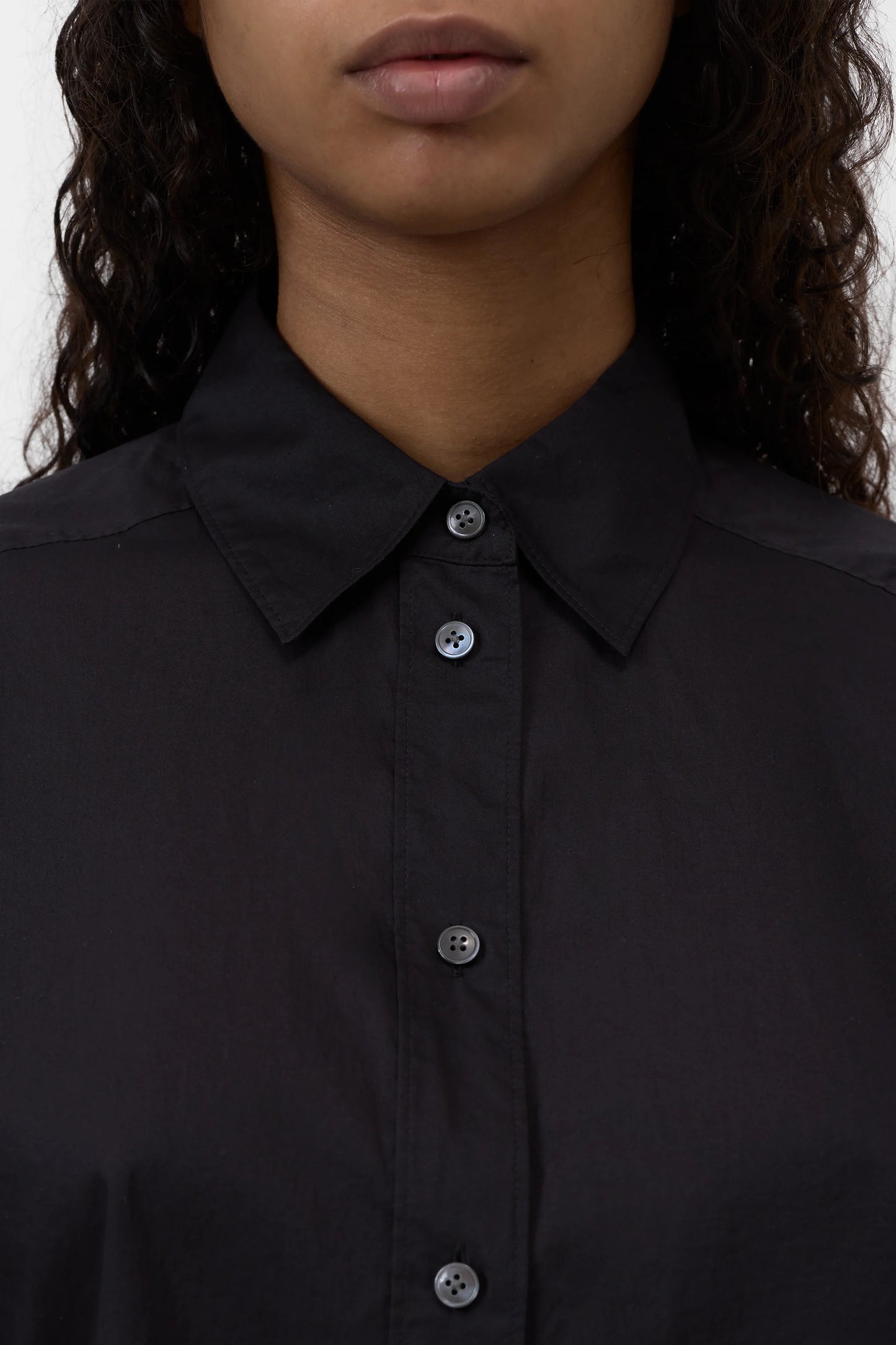 Turn-up shirt schwarz
