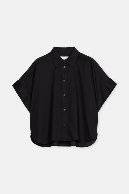 Turn-up shirt schwarz