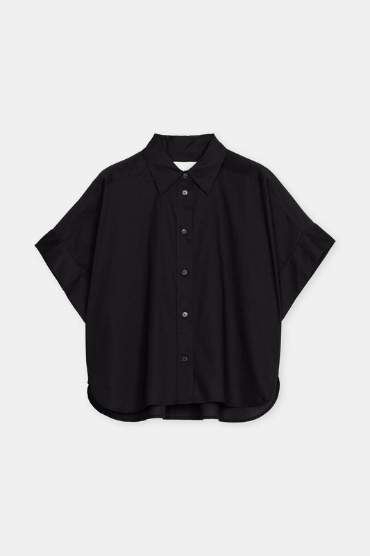 Turn-up shirt schwarz