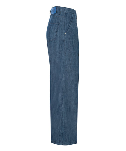 Wide Leg Hose im Dark denim Style