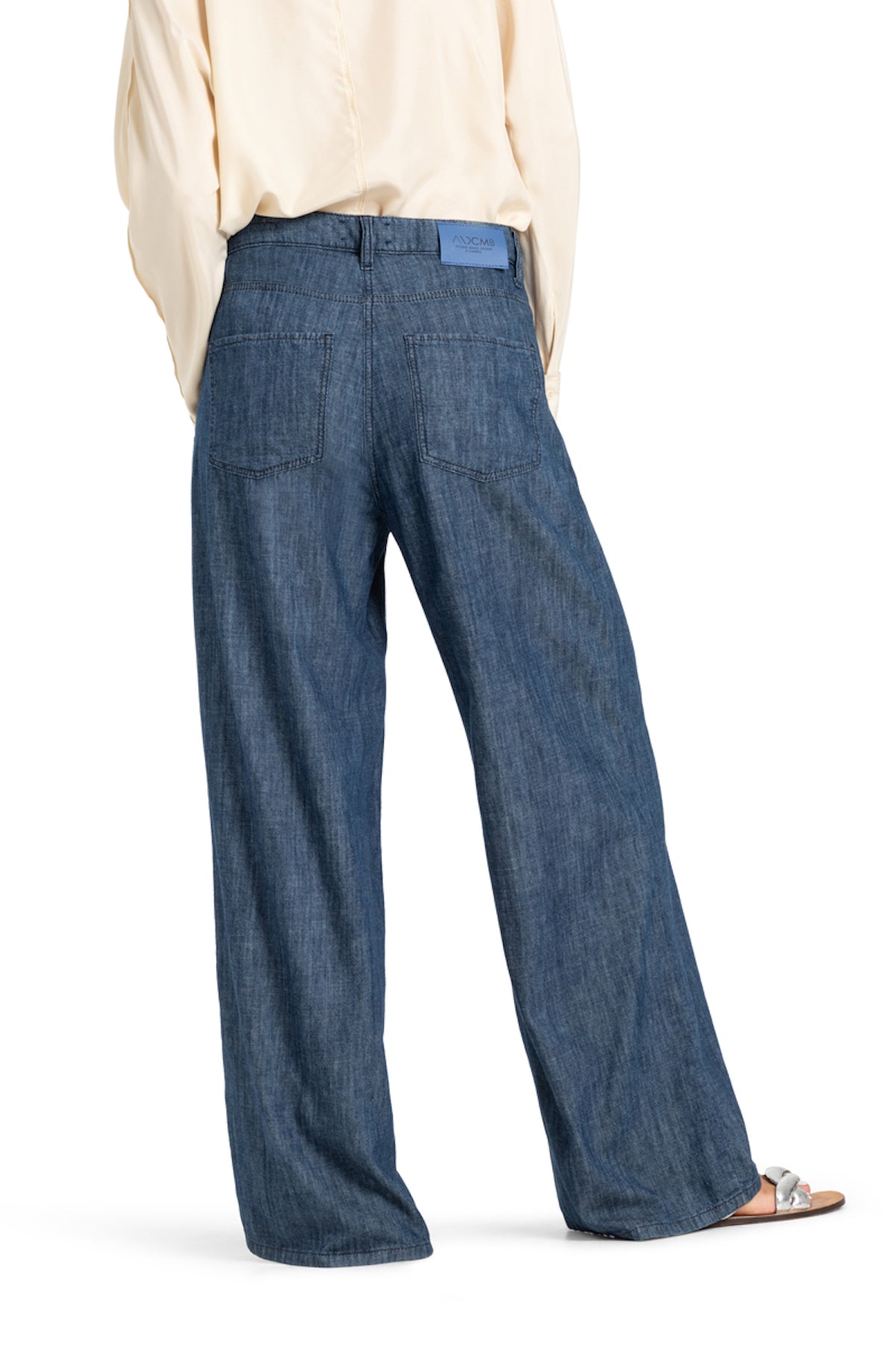 Wide Leg Hose im Dark denim Style