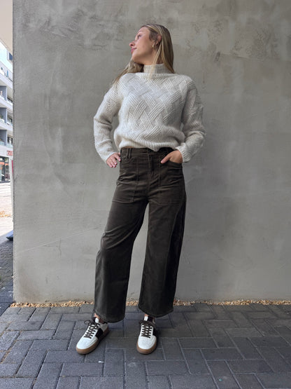 DERIVE – Cropped Cordhose mit O-Shape Leg