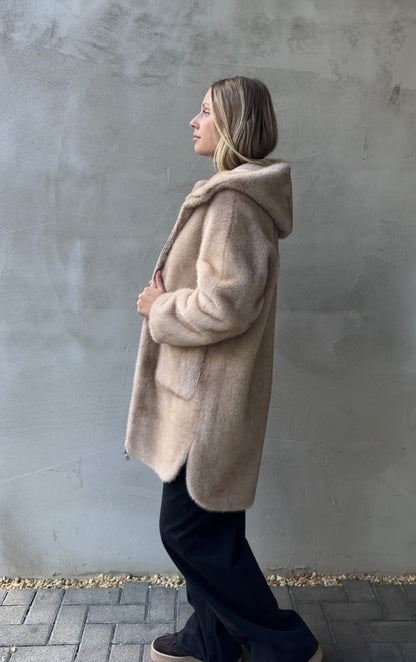 Fake Fur Wendemantel MINK