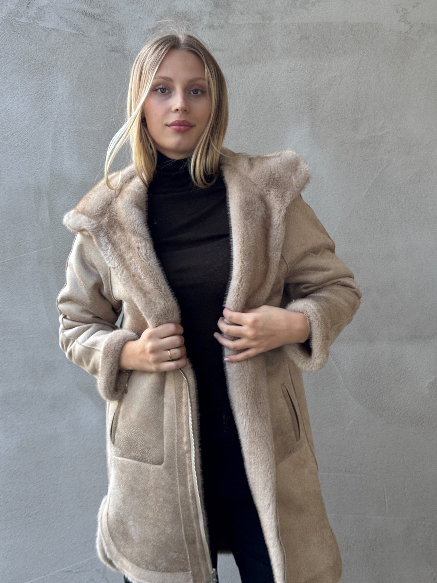 Fake Fur Wendemantel MINK