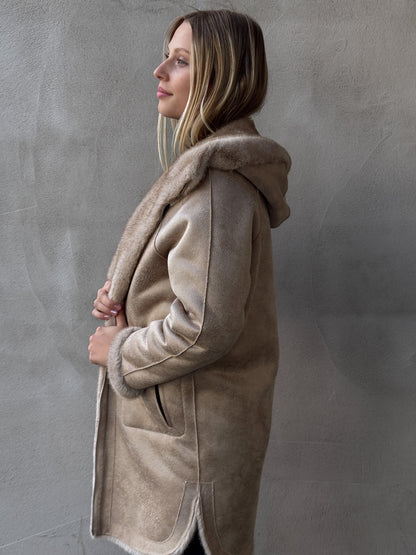 Fake Fur Wendemantel MINK
