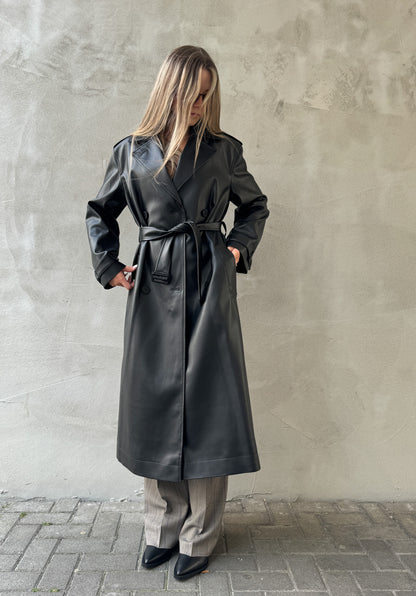 Veganer Trenchcoat in Leder-Optik Malitta-1