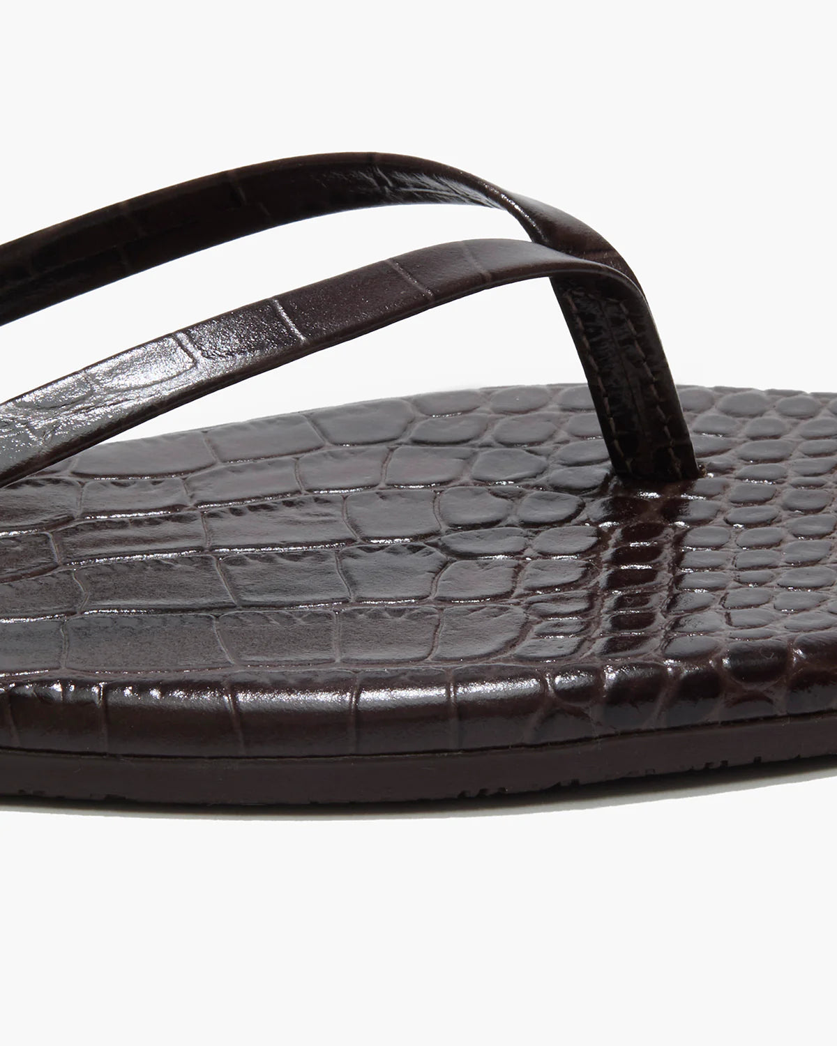 Square Toe Lily Croc Carob