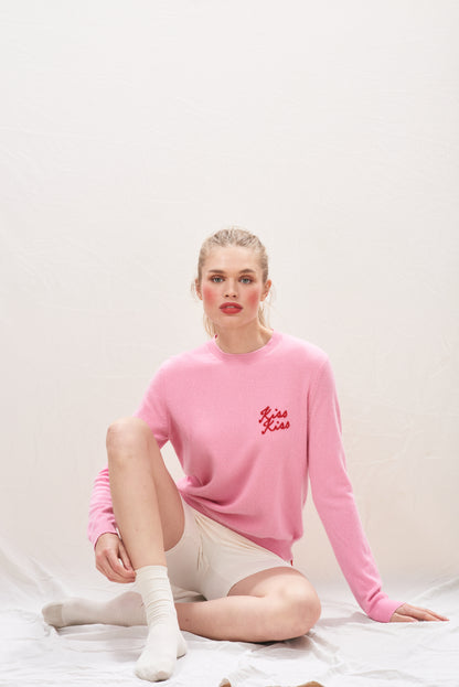 KISS KISS Crew Cashmere Pullover