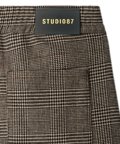 Hose STUDIO87 Aveline glencheck wool mix