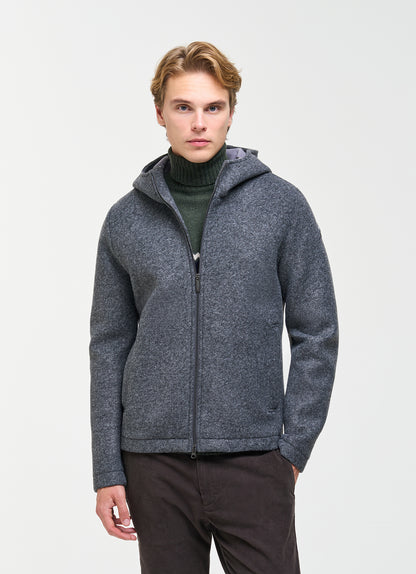 Jacke soft woolen hoodie jacket
