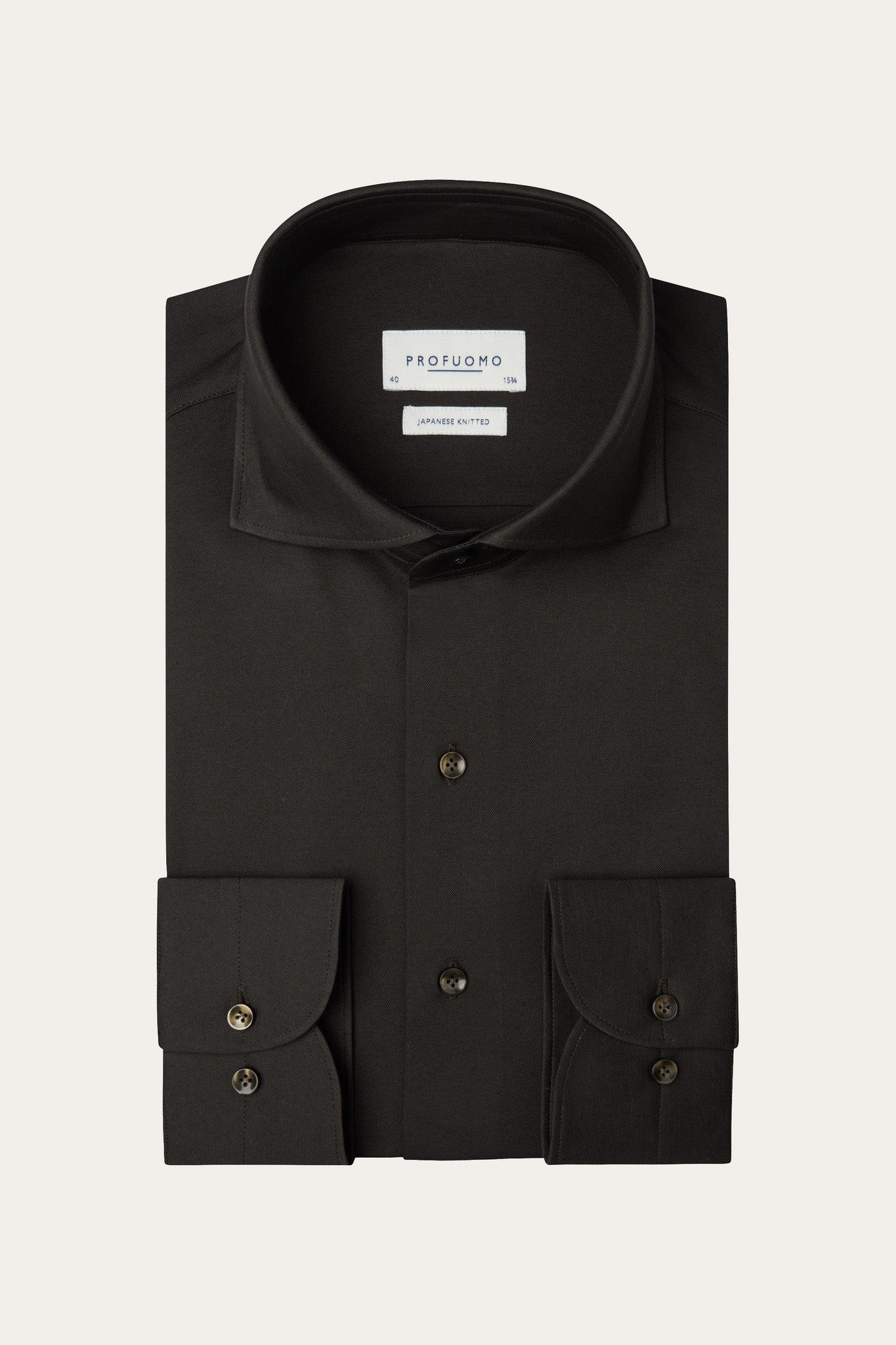 Brown Japanese knitted shirt
