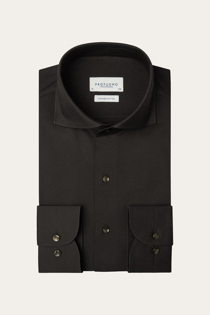 Brown Japanese knitted shirt