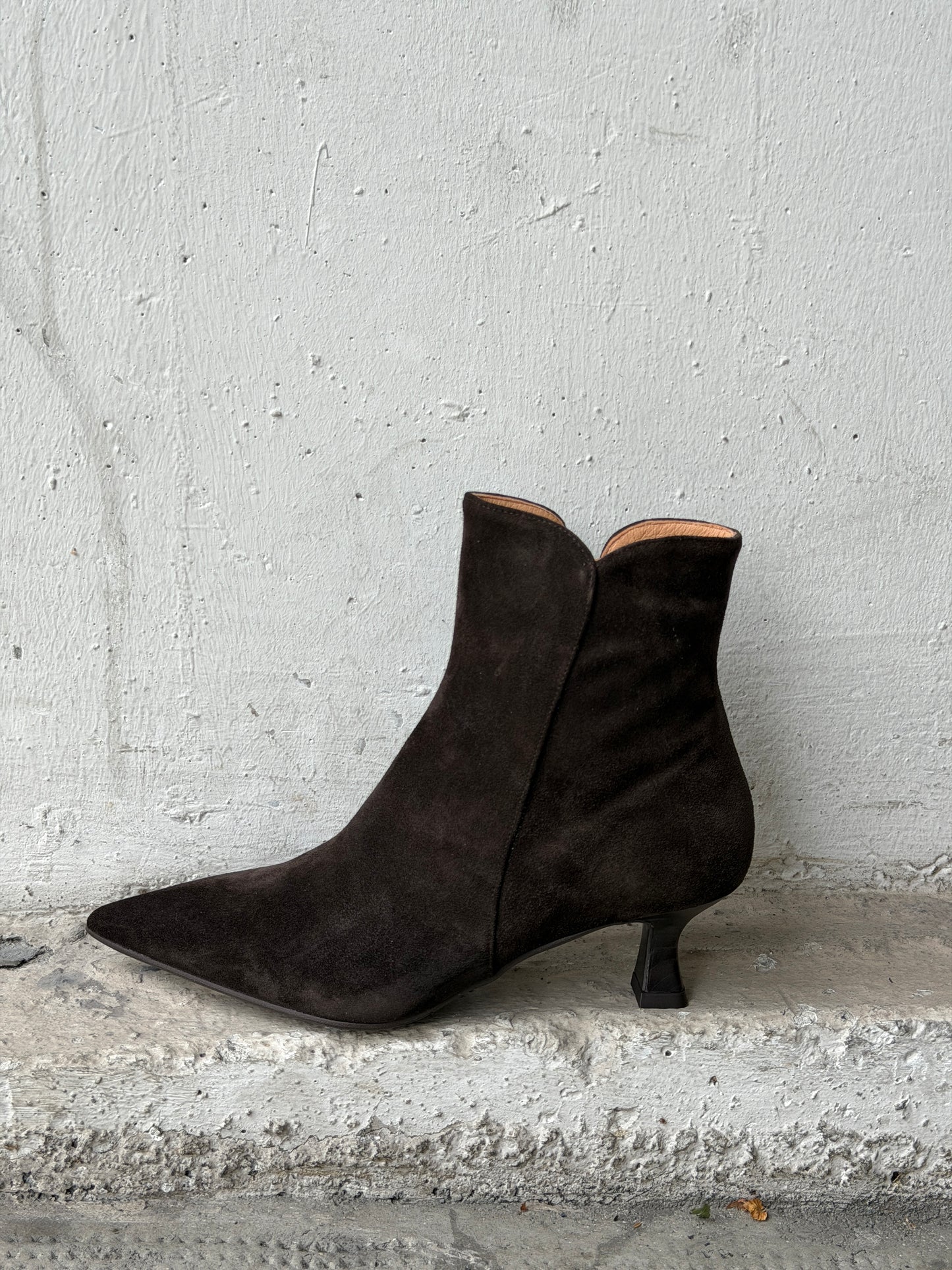 Booties Heel Veloursleder