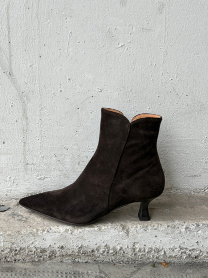 Booties Heel Veloursleder