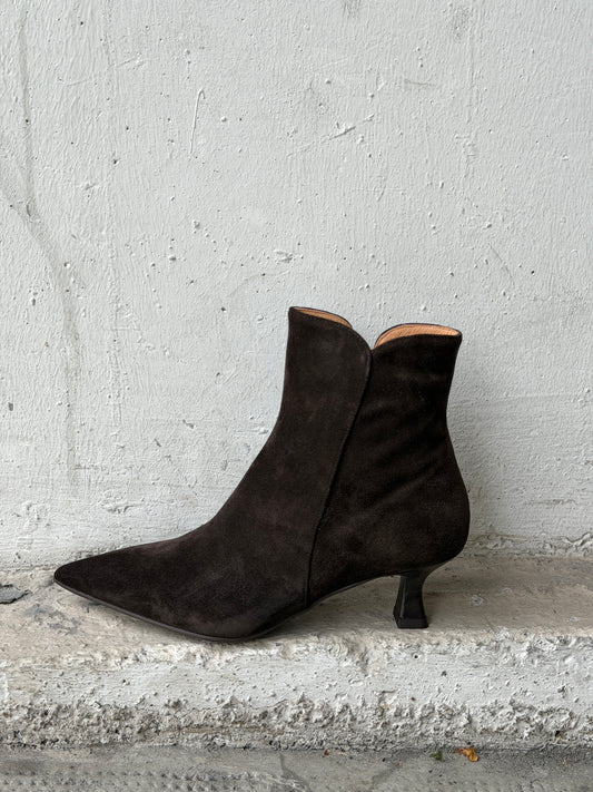 Booties Heel Veloursleder