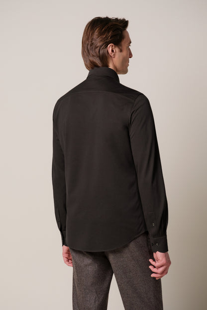 Brown Japanese knitted shirt