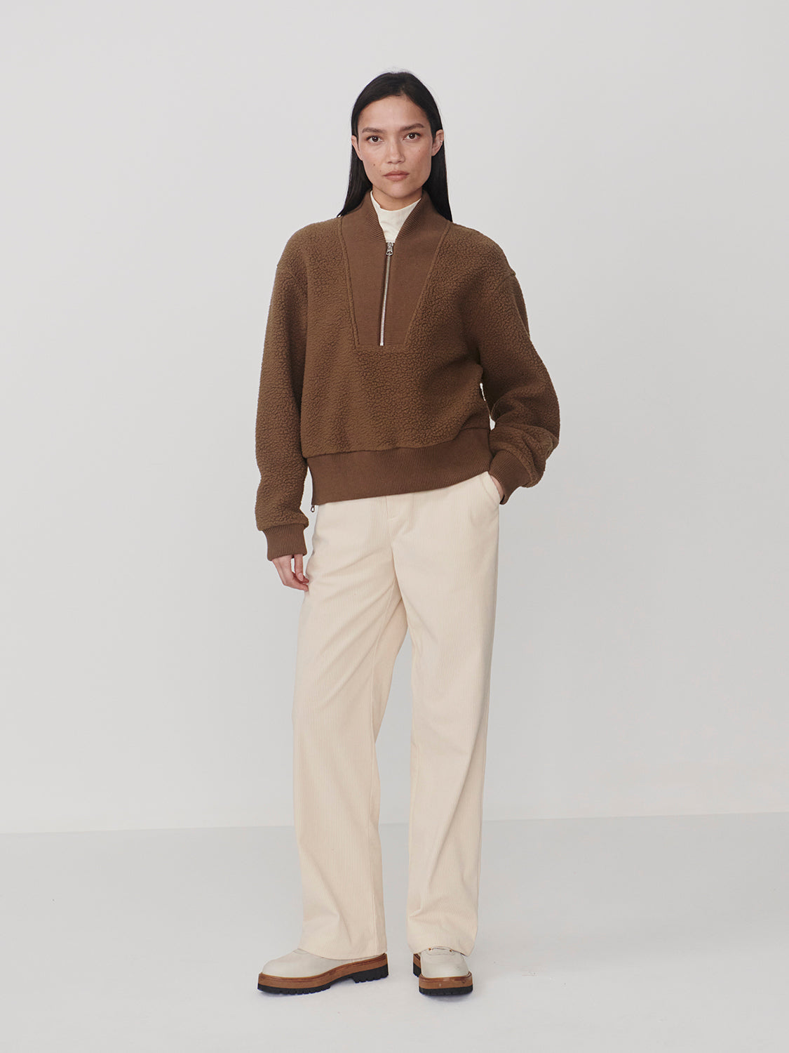 Pullover MUMFORD half zip fleece