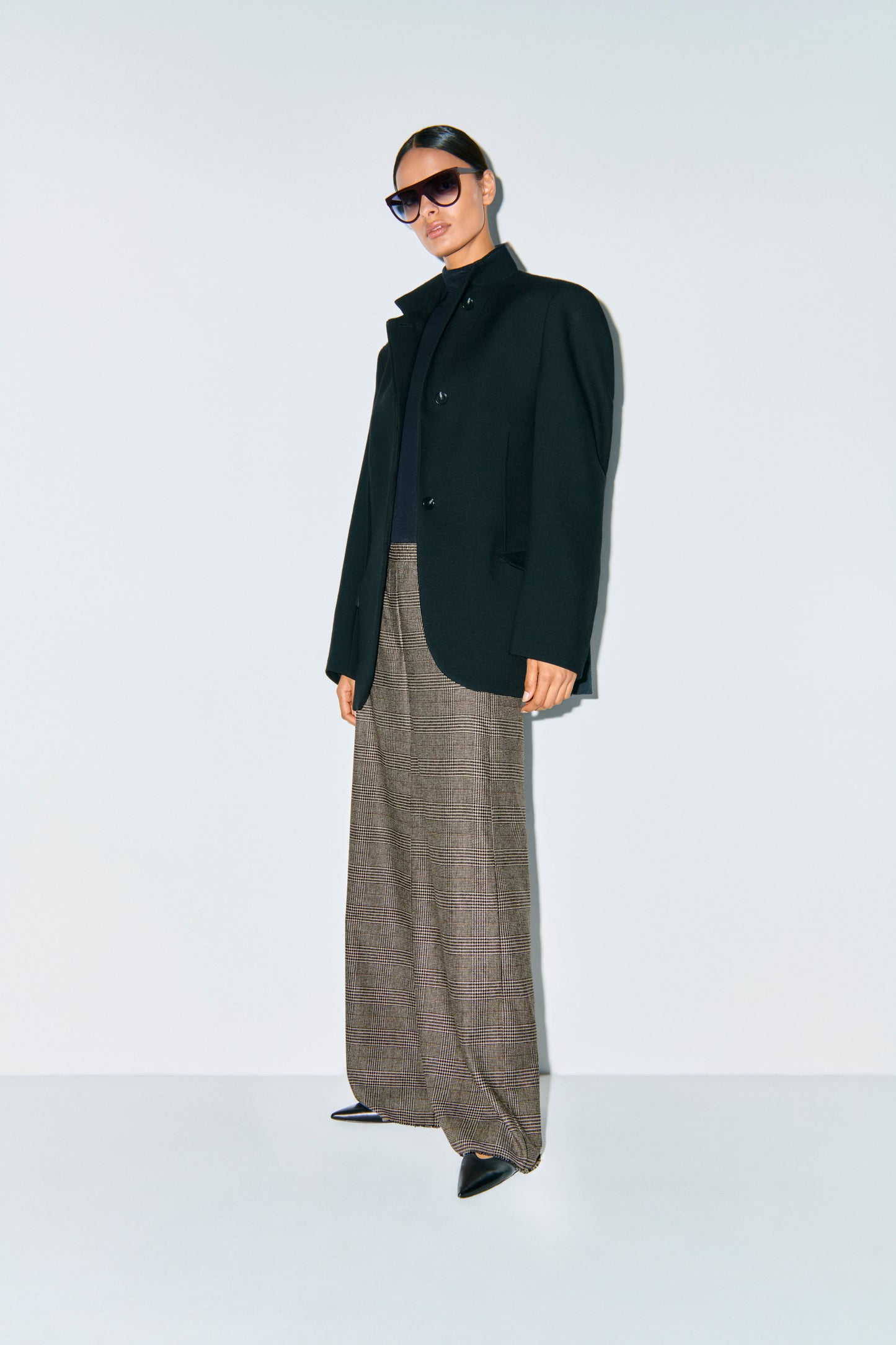Hose STUDIO87 Aveline glencheck wool mix