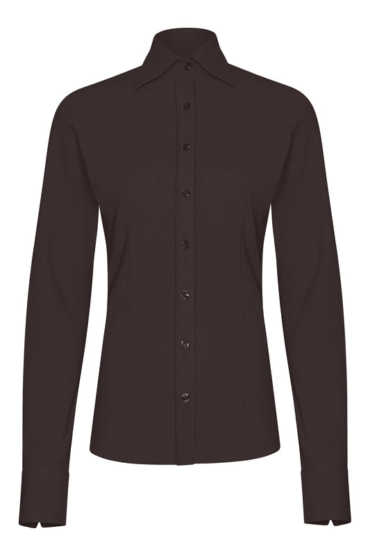 AYAKA CLOSED Bluse braun