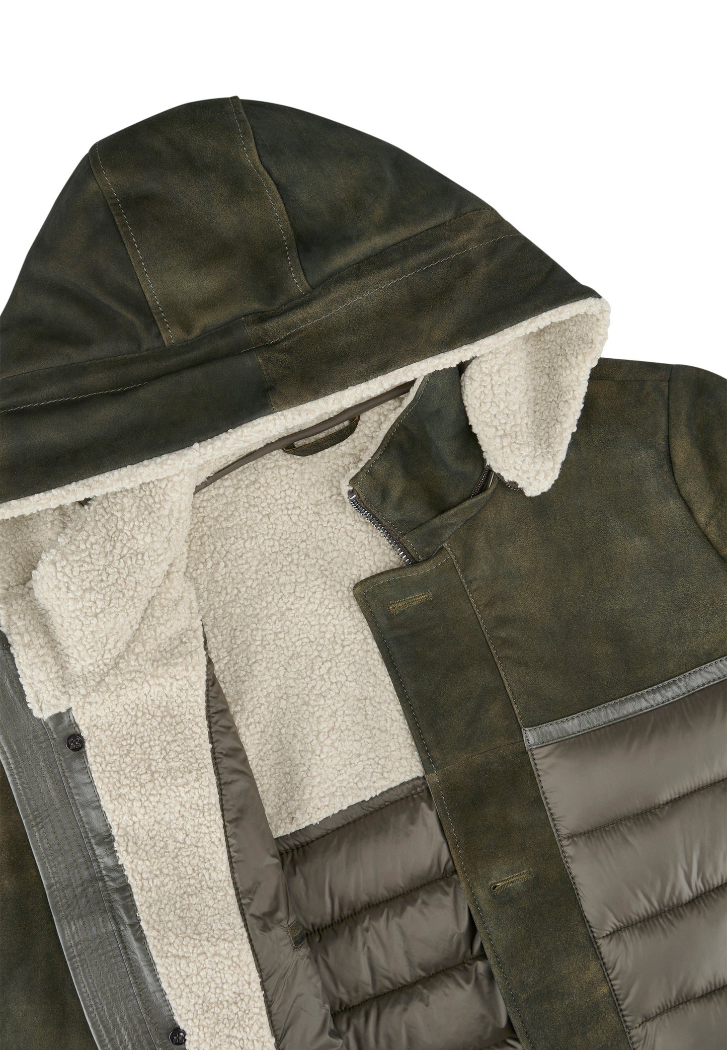 Hybrid-Jacke mit Webpelz-Details