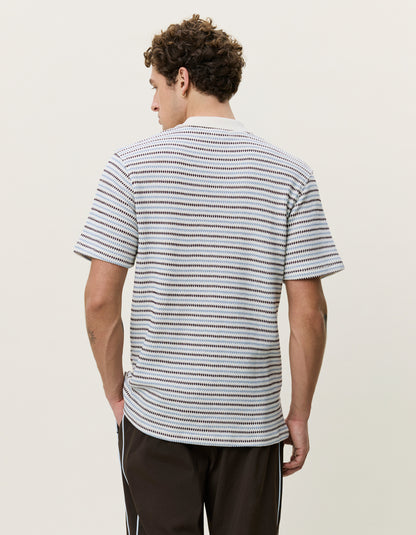 knitted Stripe Polo