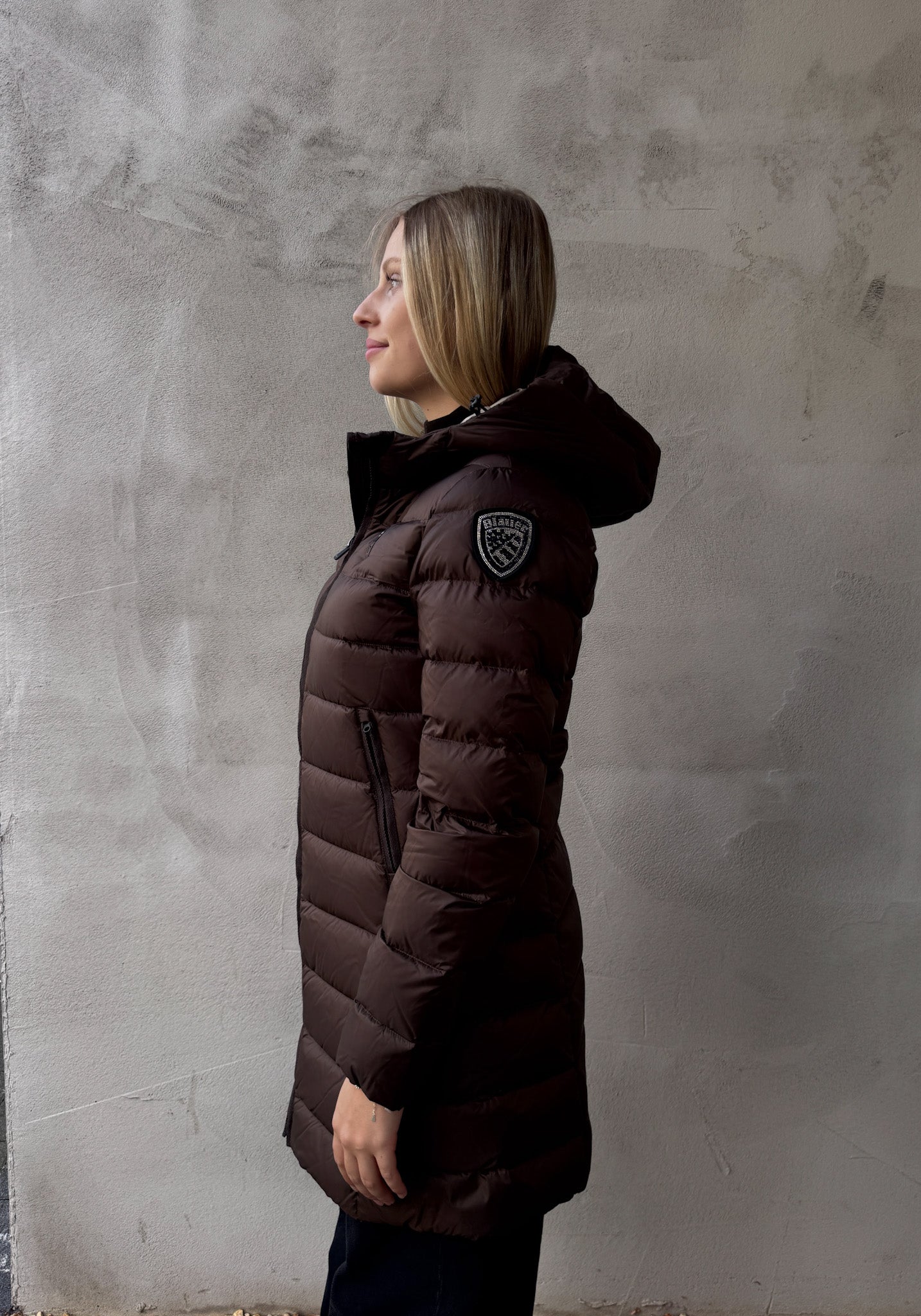 BLAUER Daunenmantel AGNES
