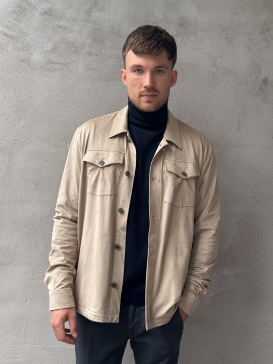 Overshirt in Wildleder-Optik