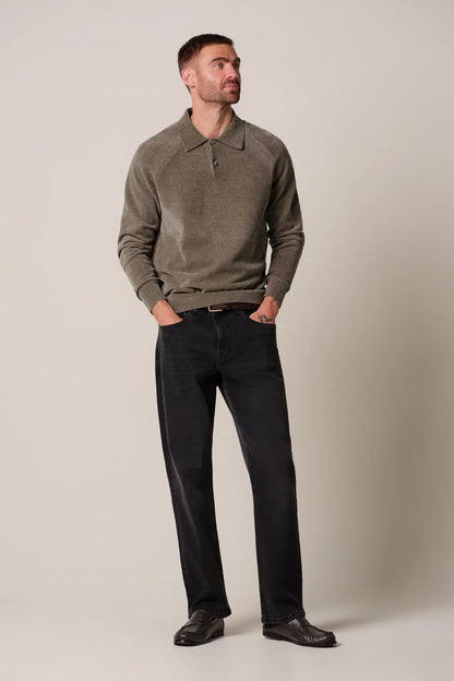 Chenille Pullover mit Polokragen