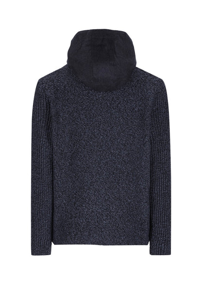Strickjacke mit abnehmbarer Loden-Kapuze LUWALLACE