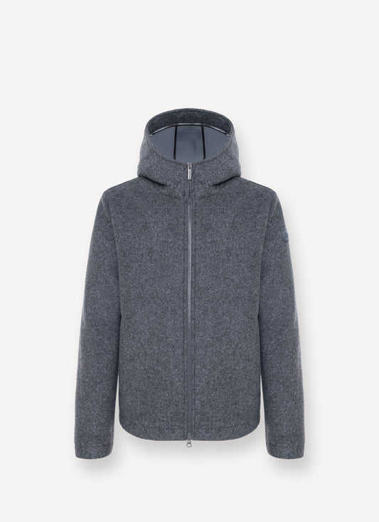 Jacke soft woolen hoodie jacket