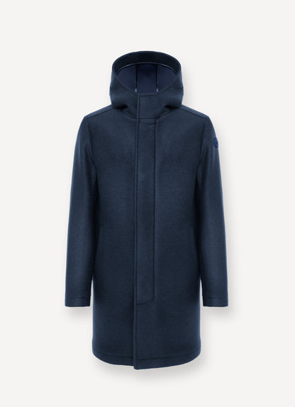 Mantel soft woolen hoodie jacket