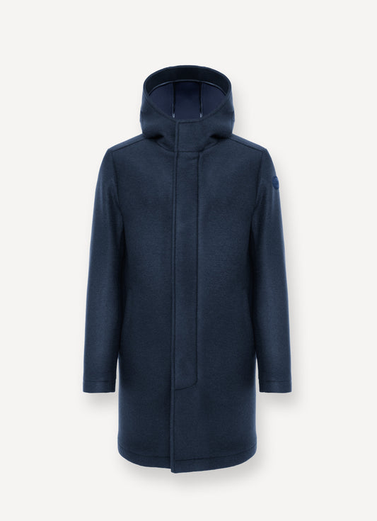 Mantel soft woolen hoodie jacket