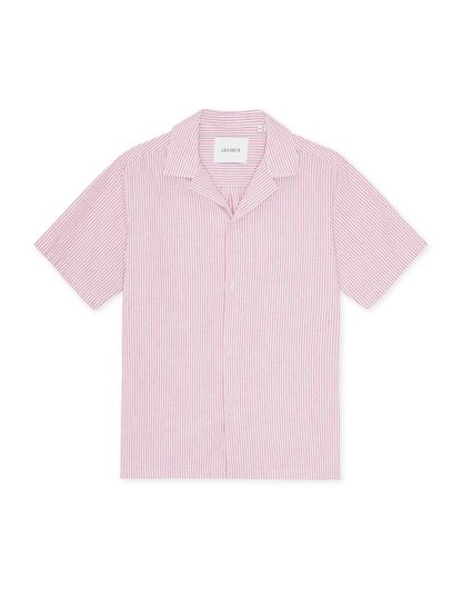 Lukas Stripe Cotton Linen Ss Shirt