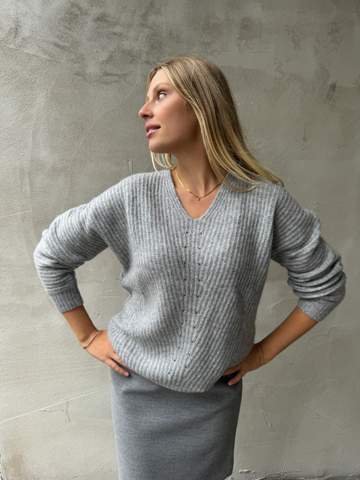 HEMISPHERE Pullover V-neck ribbed