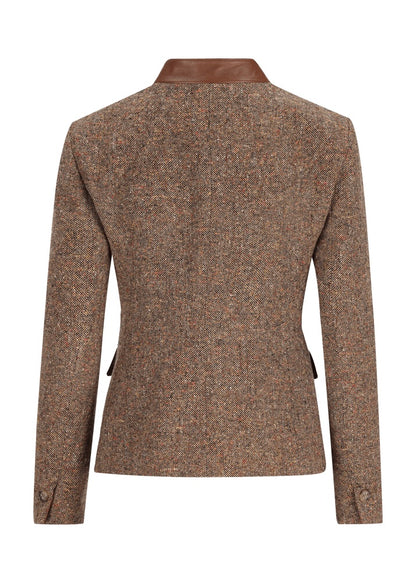 Blazer aus Wollmischung mit Lederdetails LURANDA