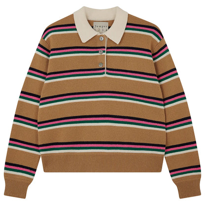 Tipping stripe rugby shirt