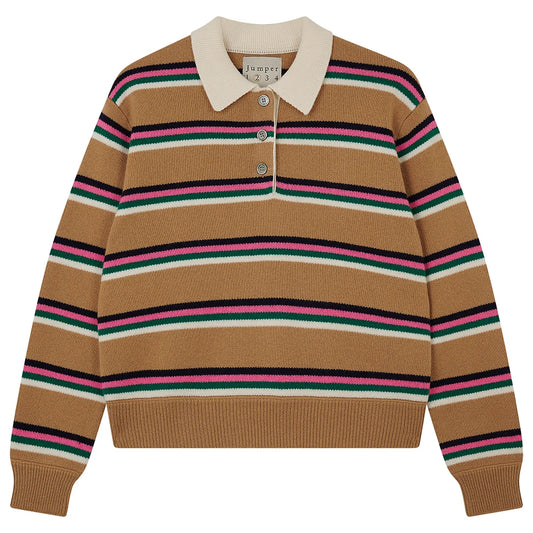 Tipping stripe rugby shirt