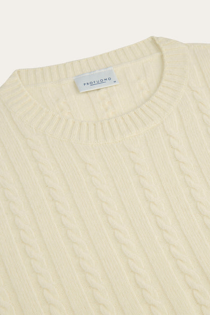 Zopfstrick-Pullover Crew neck
