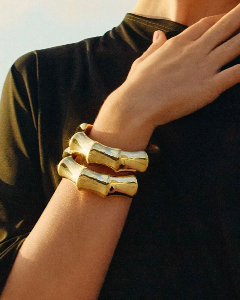 CANE – Statement-Armband mit Bambus-Struktur