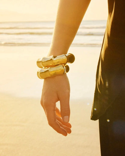 CANE – Statement-Armband mit Bambus-Struktur
